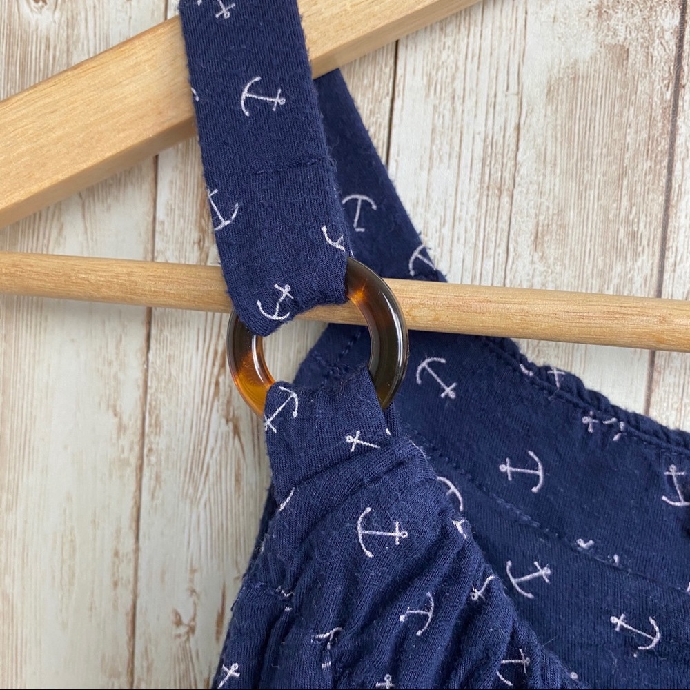 BANANA REPUBLIC Top blue with anchor pattern - Picture 7 of 9